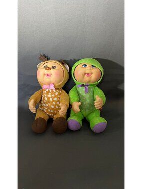 Cabbage Patch Kids Plush Dolls Dressed as Deer & Frog